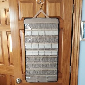 * Bagsmart Over-the-Door Hanging Organizer in Tan, Black Like New, Gift For Her